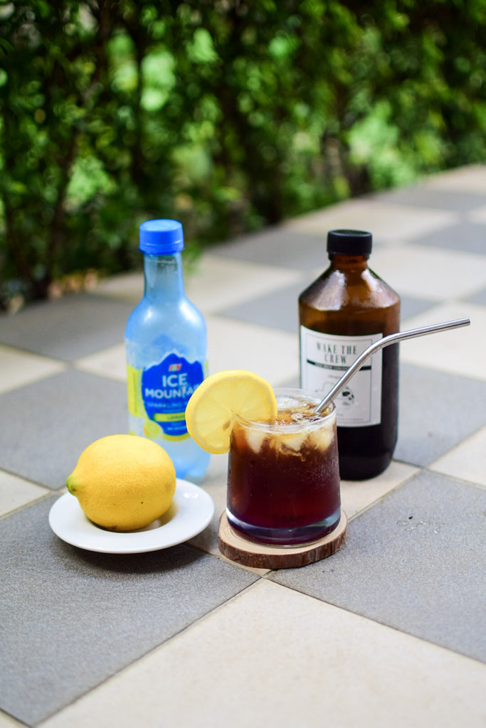 Crew’s Lemon Blue Pea Cold Brew Soda