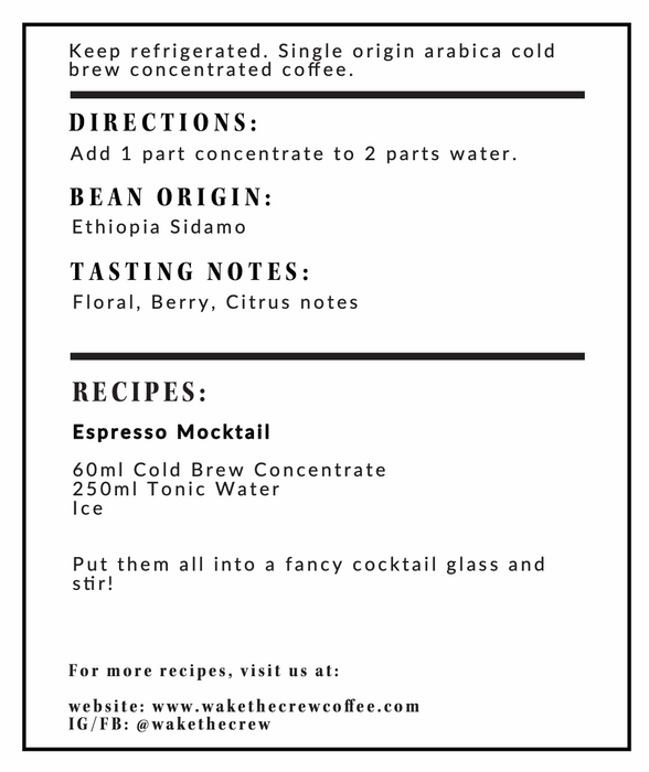 Ethiopia Sidamo Coffee Concentrate