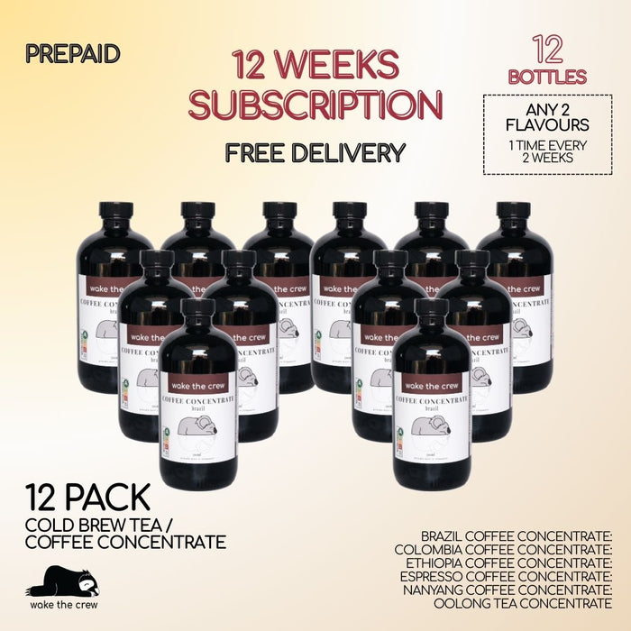 Cold Brew Coffee Concentrate Subscription - 6 deliveries over 12 weeks (Prepaid)