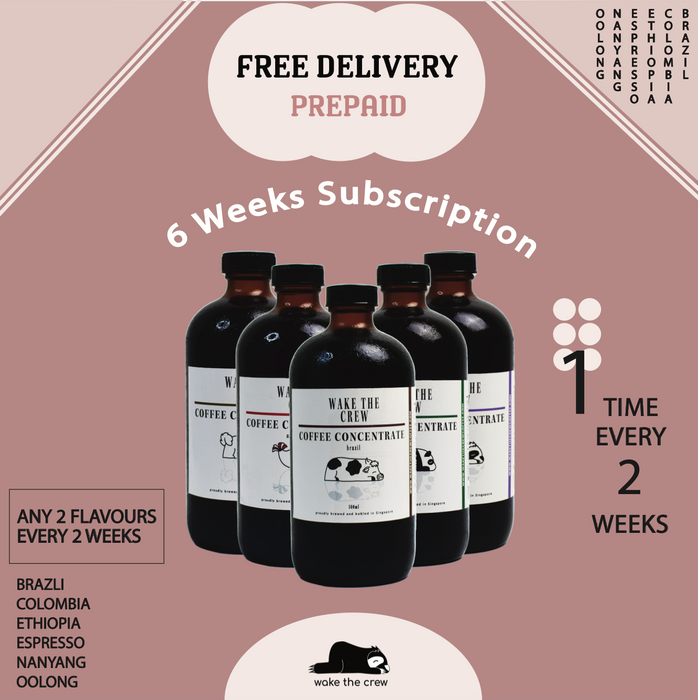 Cold Brew Coffee Concentrate Subscription - 3 deliveries over 6 weeks (Prepaid)