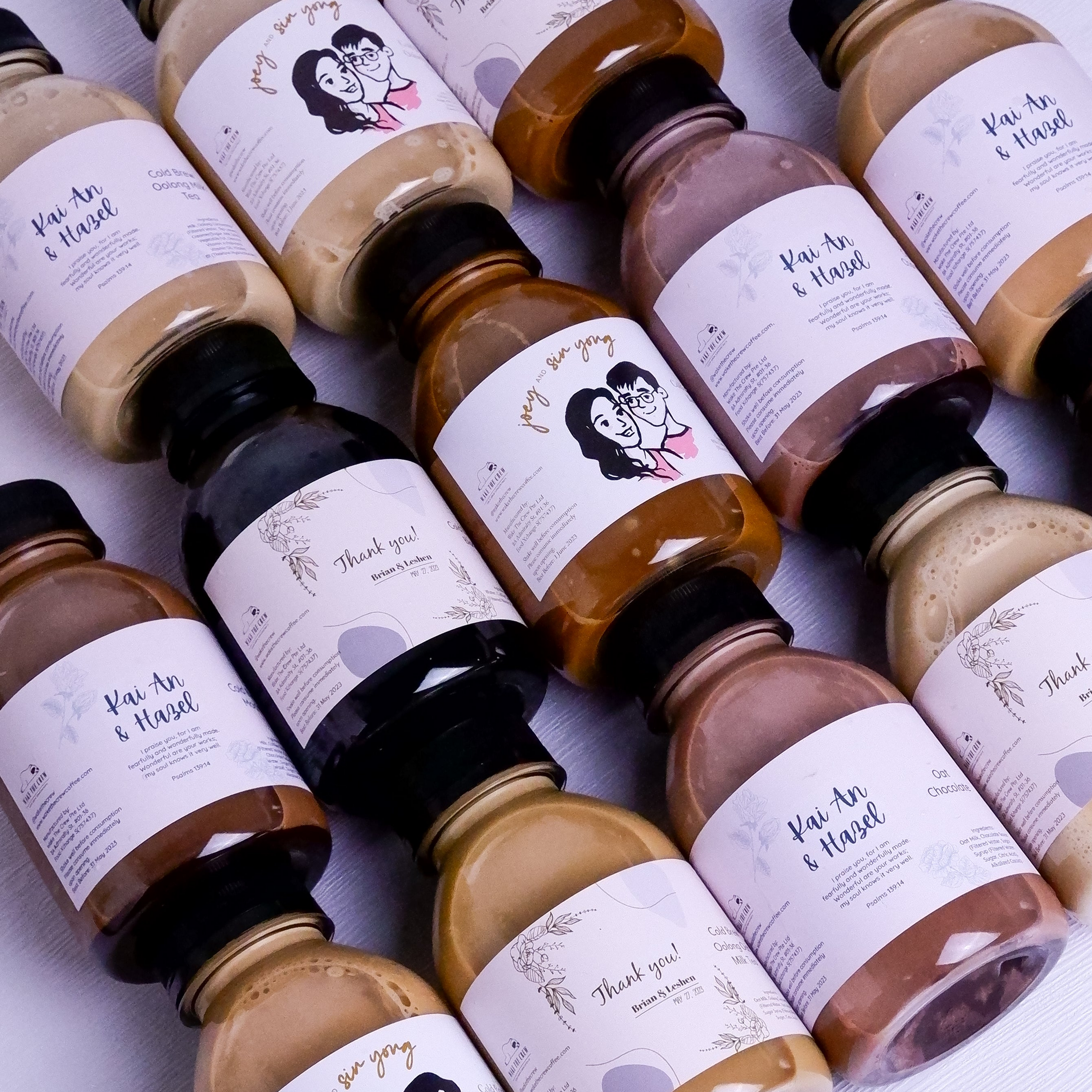 Cold Brew for SG Wedding | Customised Cold Brews– Wake The Crew