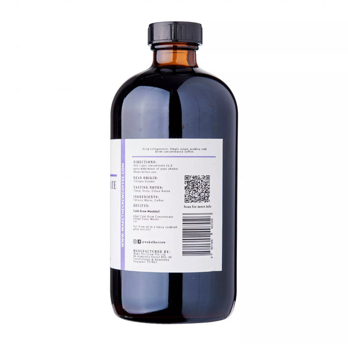 Ethiopia Cold Brew Coffee Concentrate 500ml Details | Wake The Crew